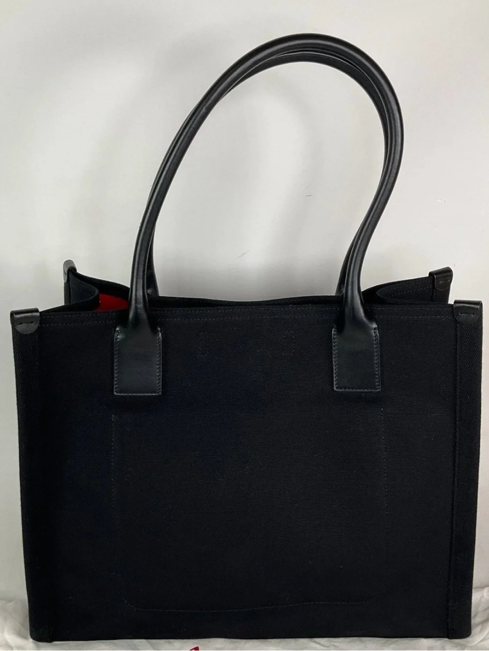 Christian Louboutin Nastroloubi Large Canvas Tote Bag Black with Dustbag